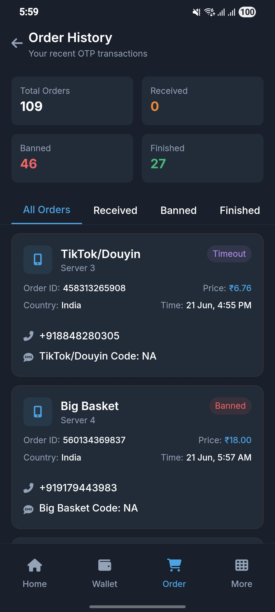 Orders